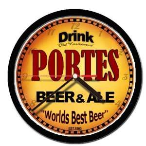  PORTES beer and ale cerveza wall clock 