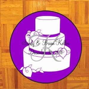  Custom Cake Design Dance Floor Decal   Purple Cake Design 