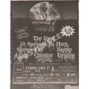  The Used 30 Seconds Mars Newspaper Concert Ad Poster