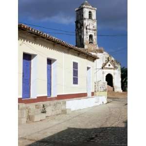  Street Scene with Church Belltower, Trinidad, Unesco World 