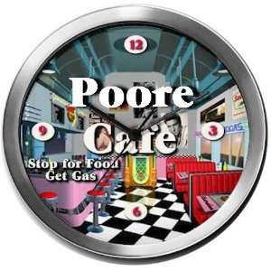  POORE 14 Inch Cafe Metal Clock Quartz Movement Kitchen 