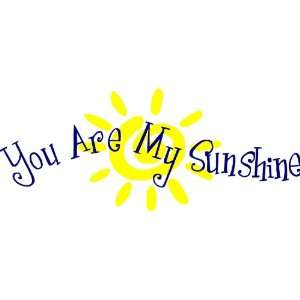 Vinyl Wall Decal   You are my sunshine   selected color Royal Blue 