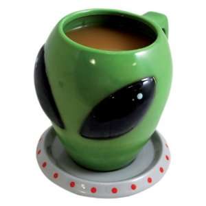 Big Mouth Toys The Alien Cup and Saucer Mug  Kitchen 