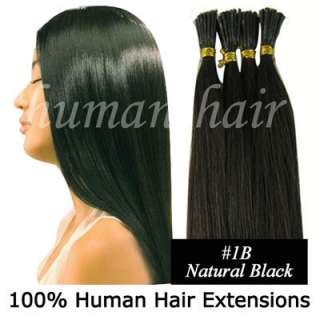 18 pre keratin tipped human hair extensions 100s #1B  