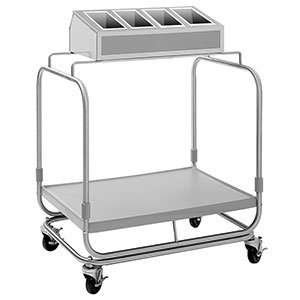  Delfield UTSP 1SS Tray and Silverware Cart with 4 