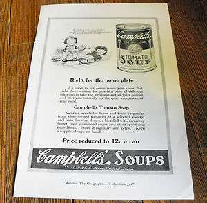 1921 Full Page Ad Campbells Soup  
