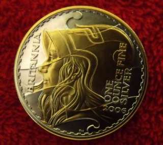 2006 SILVER+GOLD BRITANNIA SILHOUETTE PROOF 5 COIN SET  