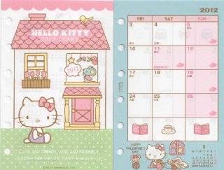  2012 Hello Kitty schedule Book Planner Organizer Refills 