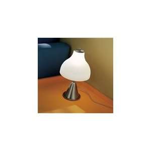  Hampstead Lighting   3590  NOUR TABLE LAMP WHITE/NICKEL 