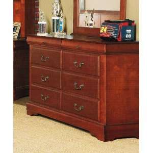 Kids Bedroom Storage Dresser with Traditional Style Design in Brown 