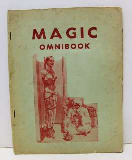 MAGIC OMNIBOOK feat. ARTICLES ON HOUDINI & OTHER GREATS  