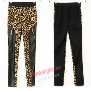   Knitted Leopard Cotton Leggings Tights Pants Trousers zurn BwLLk