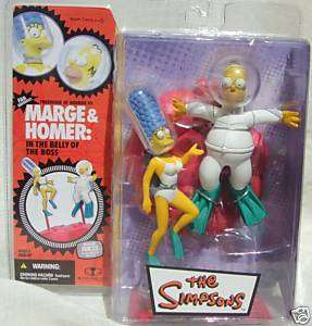 MARGE & HOMER SIMPSON SWIMMING ACTION FIGURE SET (2007)  
