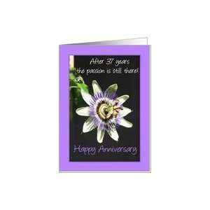  37th Anniversary passion flower Card Health & Personal 