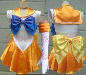 Sailor Moon Costume Sailor Venus Mina Cosplay Costume  