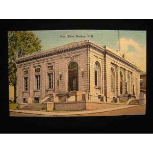  Post Office, Nashua, New Hampshire, 30s Postcard. not 