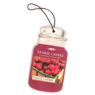 Yankee Candle Car Jar Hanging Air Freshener Black Cherry Scent 