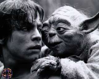 Star Wars Luke Skywalker & Yoda Black and White Print  