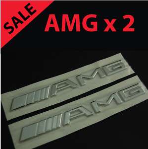 2x AMG Emblem Mercedes Benz 3D rear logo decal badge  