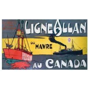  Ligne Allan Canada   Poster by Norman Wilkinson (24x14 