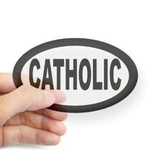  Catholic Car Religion Oval Sticker by  