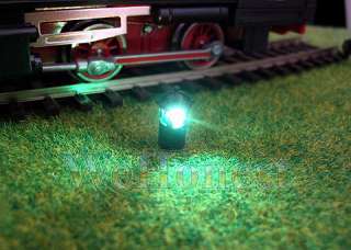15 pcs HO OO gauge lawn Lampposts Green + free resistor  