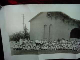 Antique Panoramic SCHOOL PHOTO California Mission #1  