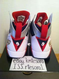 VNDS Air Jordan VII 7 Olympic FTLOTG AUTHENTIC size 9 2010 worn once 