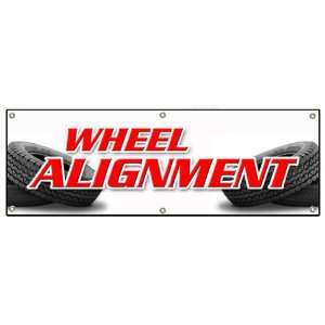  72 WHEEL ALIGNMENT BANNER SIGN tire fix repair align 