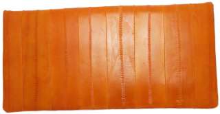 Genuine Eel skin Leather CLUTCH Handbag Wallet Purse 12 Colors Orange 