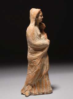 Ancient Greek Hellenistic Canosan tanagra figure 300 BC  