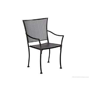  Woodard Amelie Wrought Iron Bistro Dining Arm Patio Chair 
