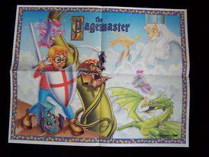 The Pagemaster MOVIE POSTER Dragon Pic 1994 Ziploc MINT  