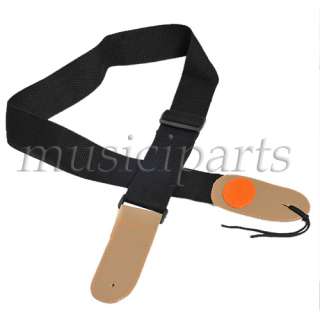 Guitar Bass Strap Cotton With Leather Ends For Fender  