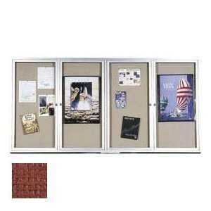  Deluxe Bulletin Board Cabinet,With 1 Hinged Door 3H X 2W 