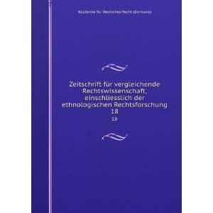 Zeitschrift fÃ¼r vergleichende Rechtswissenschaft, einschliesslich 