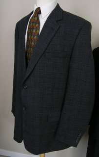 Pronto Uomo Tweed Sport Coat Gray 48L Wool Perfect  