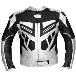  MOTORCYCLE SPEED RACING ARMOR LEATHER JACKET 40 White Automotive