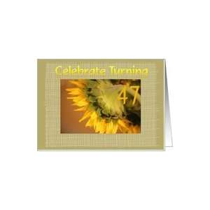  47th Birthday, sunflower Card Toys & Games