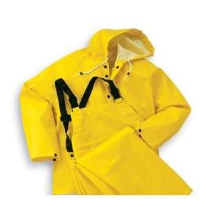  Large Yellow Webtex .65mm Ribbed PVC On Polyester Webtex Rain Jacket 