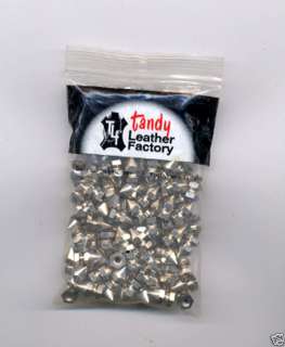 Tandy Leather 1312 10 Spikes 1/2 Screwback NicFin NEW 100 pc  