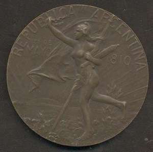 Argentina Centenary Cooper Medal 1810   1910 2 1/4  