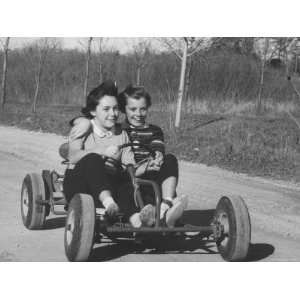  Joann Lumbert and Friend Annette, Take Ride in a Go Cart 