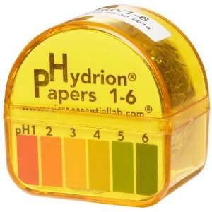 Micro Essential Lab 160/1 6 Hydrion Short Range Vivid pH Test Paper 