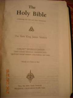 NKJV Slimline Reference Bible Genuine Leather 1988 Mint Red letter 