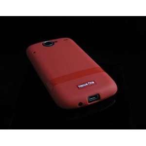  Red Solid Color Hybrid Case for Google Nexus One 