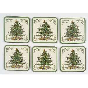  Spode Christmas Tree Square 4 Coasters