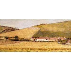 Hand Made Oil Reproduction   Theodore Robinson   24 x 12 inches   Farm 