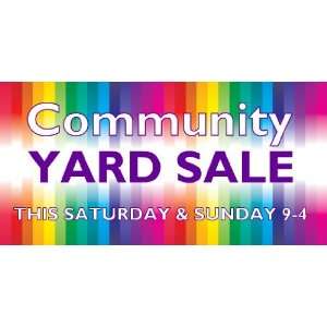    3x6 Vinyl Banner   Community Yard Sale Event 