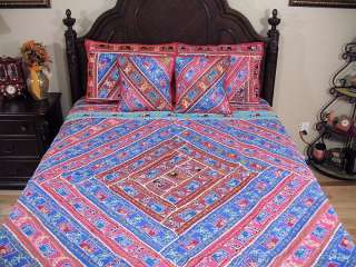 5p Decorative Aari Embroidered Bedding Coverlet Duvet  